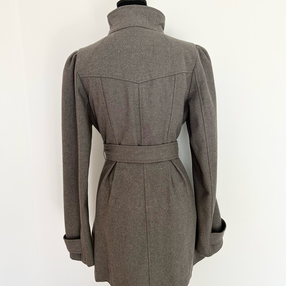 H&M Recycled Wool Belted Zip-Up Coat – Size 10 - Picture 4 of 6